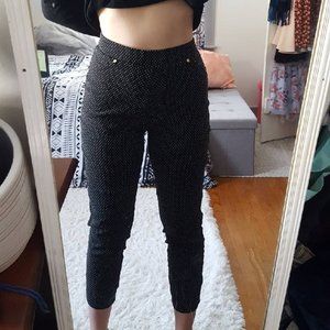 Womens Polka Dot Dress Pants Anna Klein